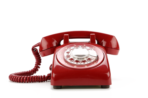 Old-fashioned rotary phone