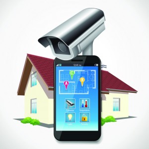 Automated home security system connected to your phone